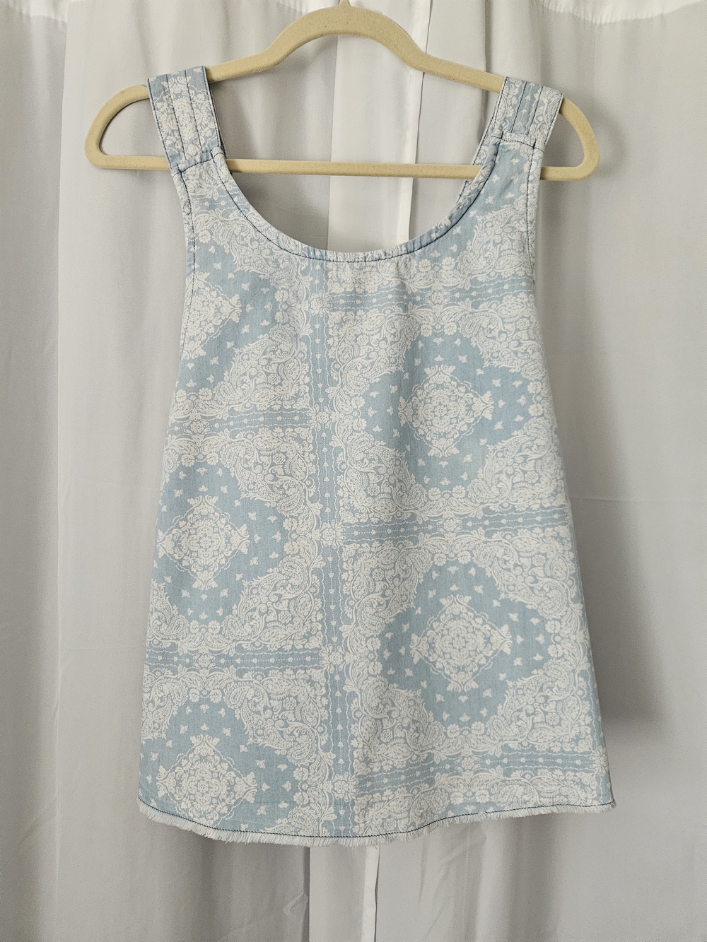 Wrangler Paisley Bandana Print Cross-Back Tank Top | Size XL